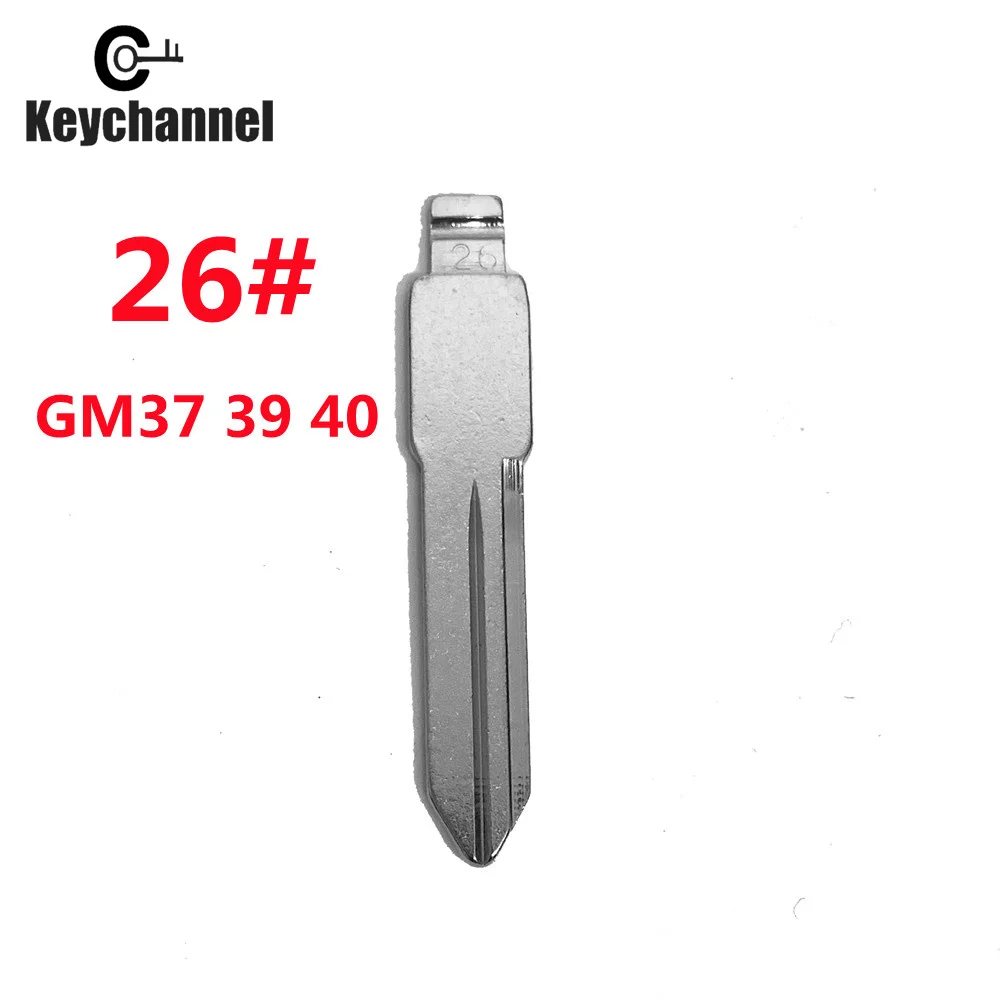 

10 шт./лот, заготовка для автомобильного ключа 26 # Лезвие KD Key Blade GM37 39 40 для GM Chevrolet Buick Cadillac для KD KEYDIY VVDI Xhorse Flip Remote