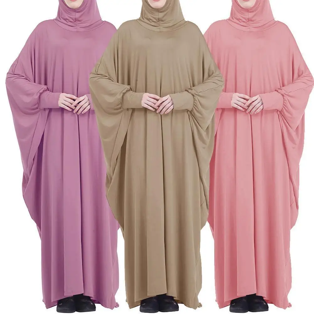 

Eid Hooded Muslim Women Hijabs Dress Prayer Garment Prayer Robe Islam Full Ramadan Cover Niqab Eid Clothes Modest Dubai Hij Q9R7