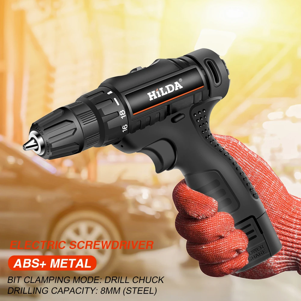 

12V Electric Drill EU Plug Electric Screwdriver Handheld Lithium Battery Power Tools Driver for Drilling Mounting Screws Home