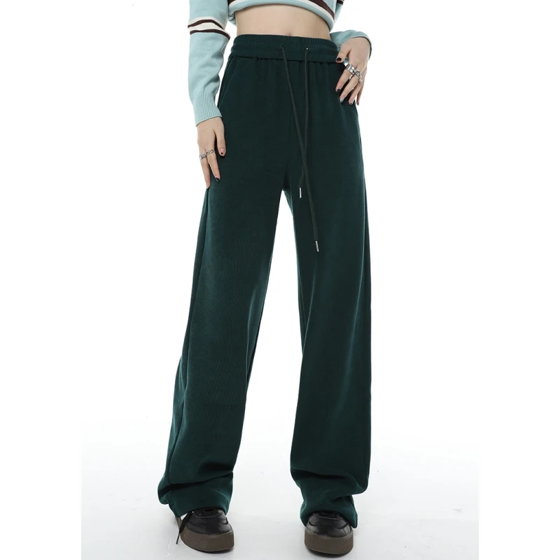 

Брюки женские повседневные с завышенной талией, винтажные мешковатые модные прямые штаны в стиле оверсайз с широкими штанинами, уличная од...