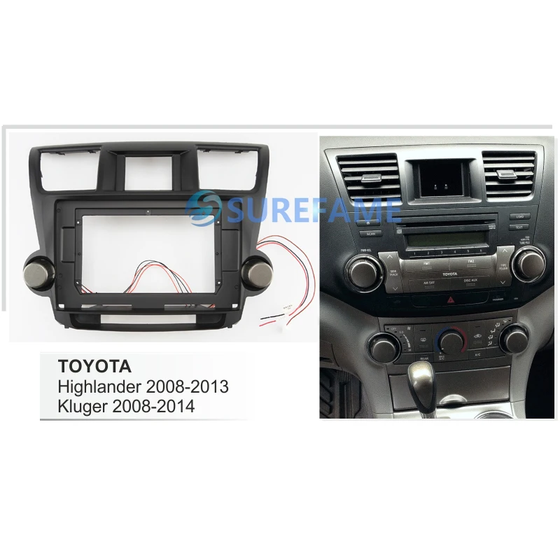 Автомобильная панель для TOYOTA HIGHLANDER 10 1-2008 KLUGER 2013-2008 2014 дюйма | Автомобили и