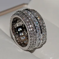 diwenfu 100 s925 silver jewelry diamond ring for women men silver 925 jewelry anillos de bizuteria wedding bands ring box anel