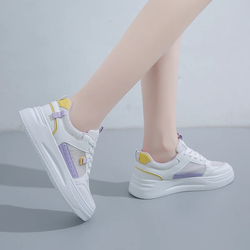 Women Vulcanized Shoes Casual Spring/Autumn Women Walking Shoes Breathable Soft Round Toe Outdoor Female Luxury Shoes