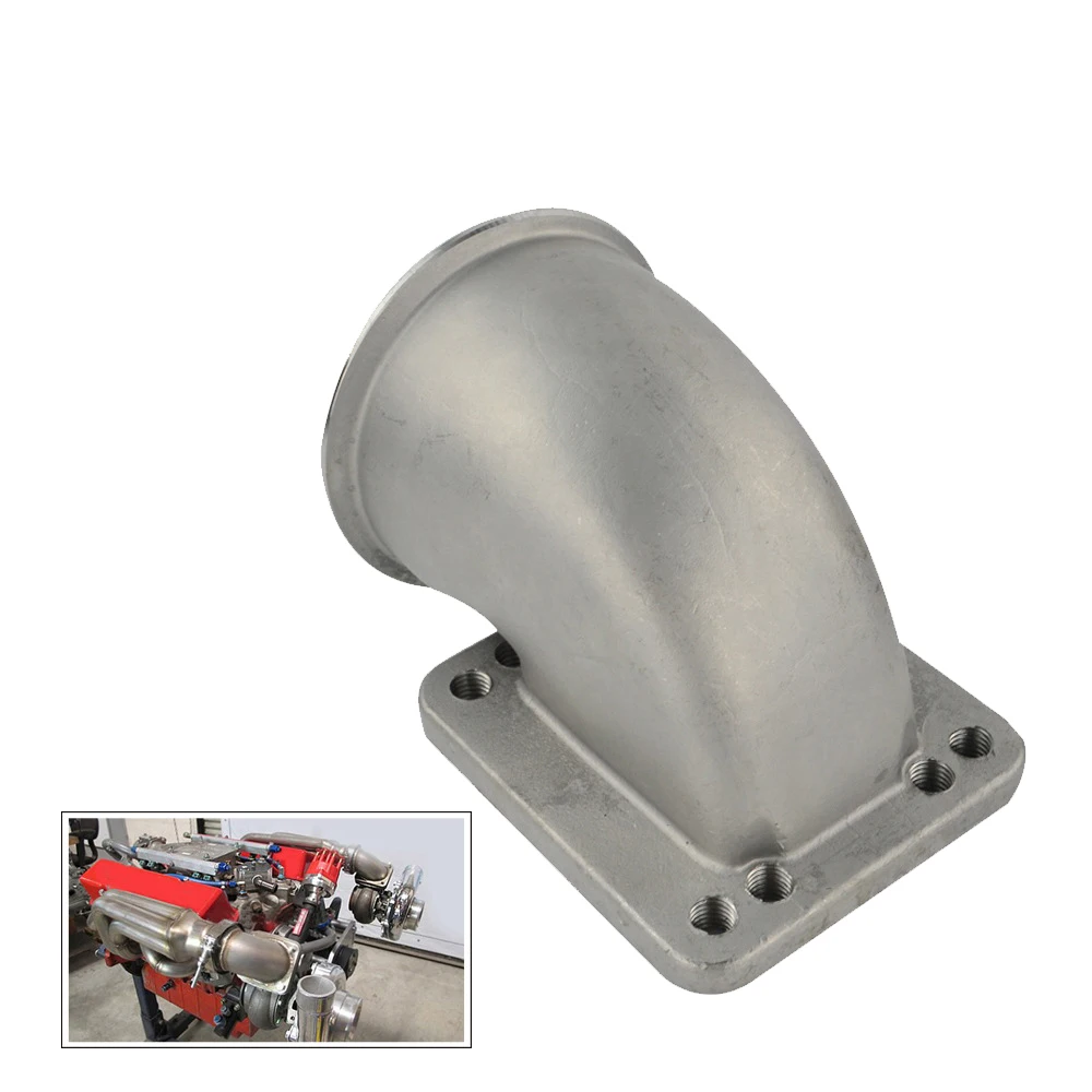 Для T3 T4 турбофланец 3-дюймовый Vband из нержавеющей стали 90-градусный коленчатый