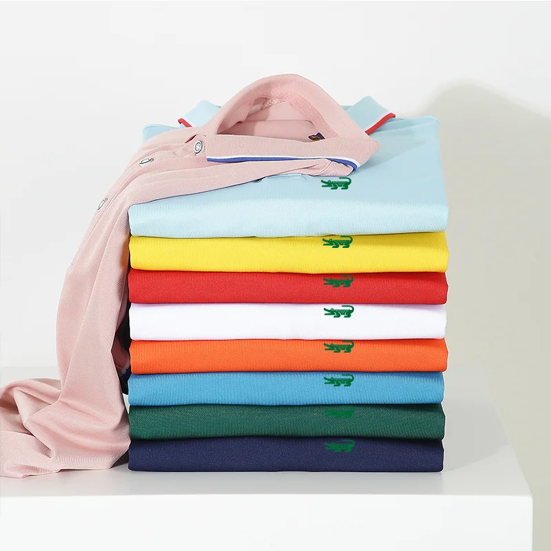 Мужская летняя рубашка-поло с коротким рукавом в стиле кэжуал |