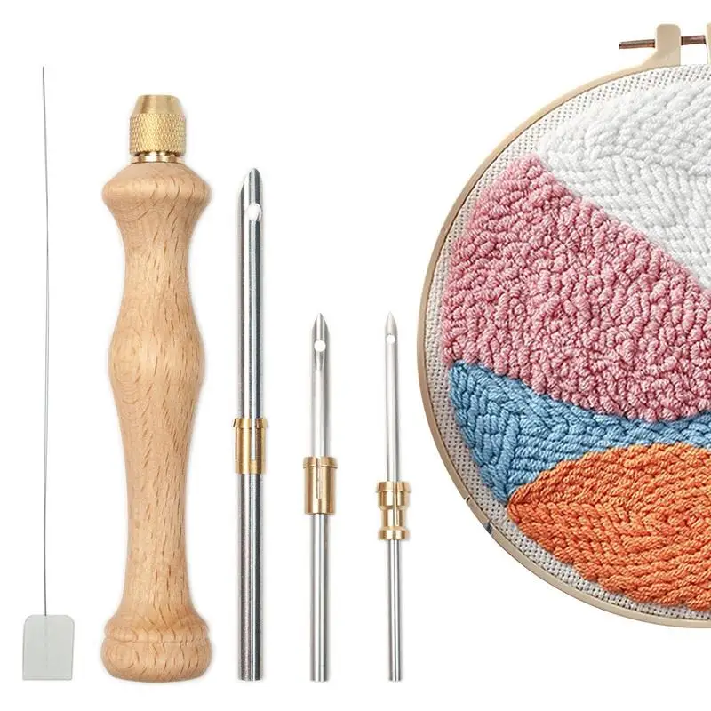 

Инструмент для пробивки игл, вязание, вышивка, ручка для плетения, валяние, рукоделие, игла, Разрезатель, деревянная ручка, DIY