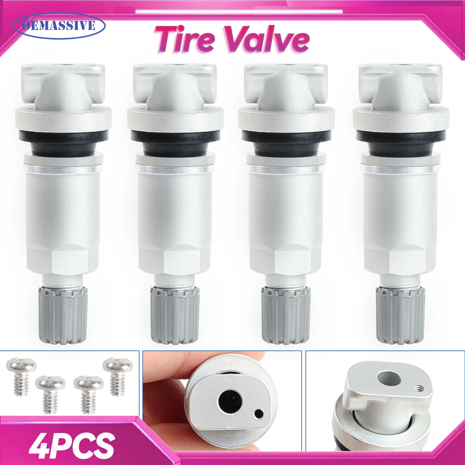 

4X TPMS система, датчик давления в шинах, ремонтный комплект штока клапана для Jeep Dodge Chrysler Mercedes-Benz Land Rover Mitsubishi Raide