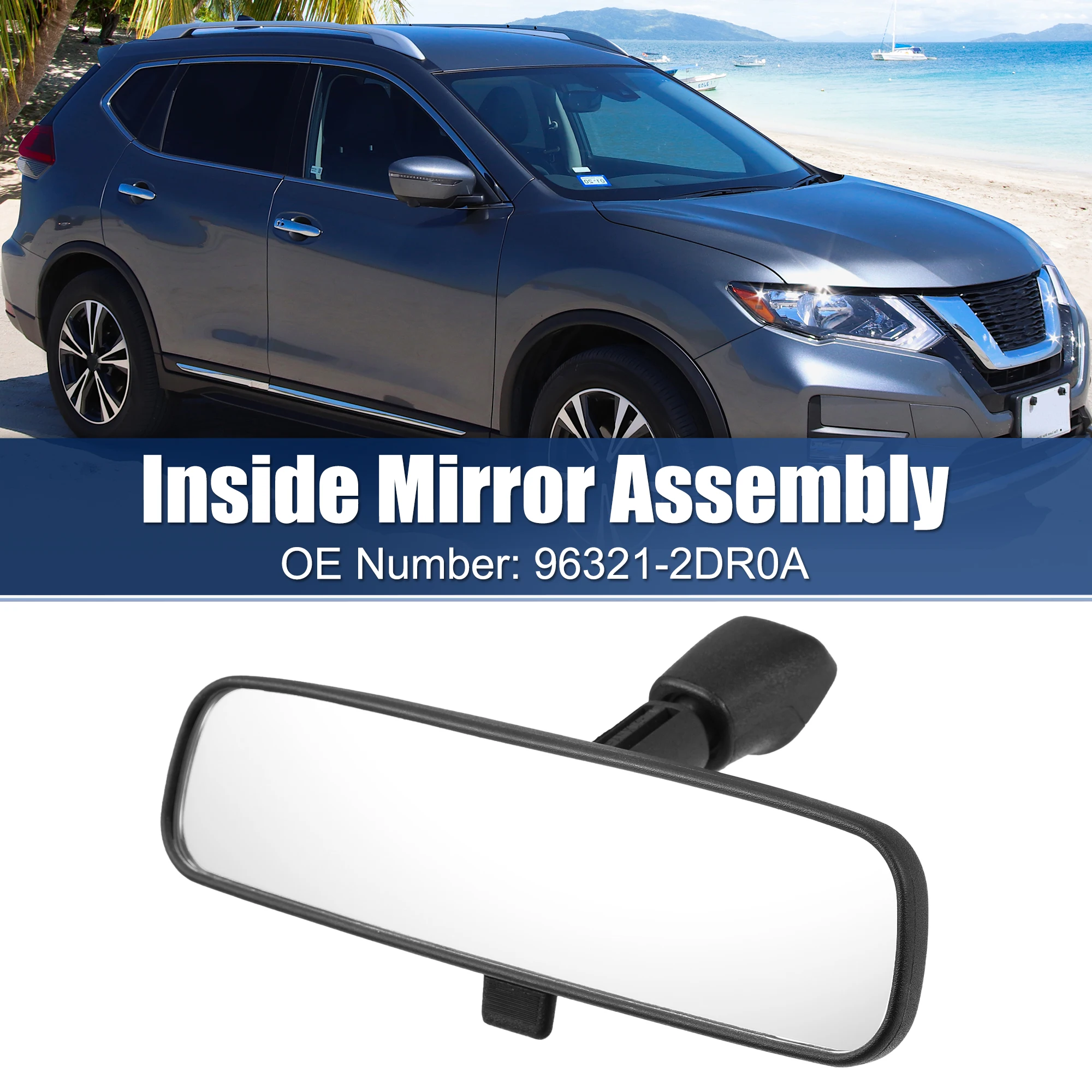 

X Autohaux Rear View Mirror Car Interior Rear View Mirror Replace for Nissan Sentra Tiida Frontier 96321-2DR0A 96321-2DR0-A103