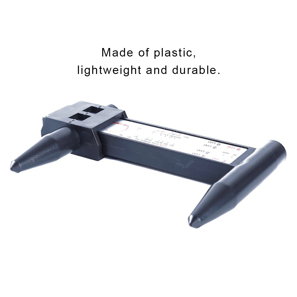 Скользящий штангенциркуль 8 наконечников, пластиковый легкий Гладкий пластиковый PCD линейка, наконечник болта, измерительный инструмент, колесный обод, металлообработка