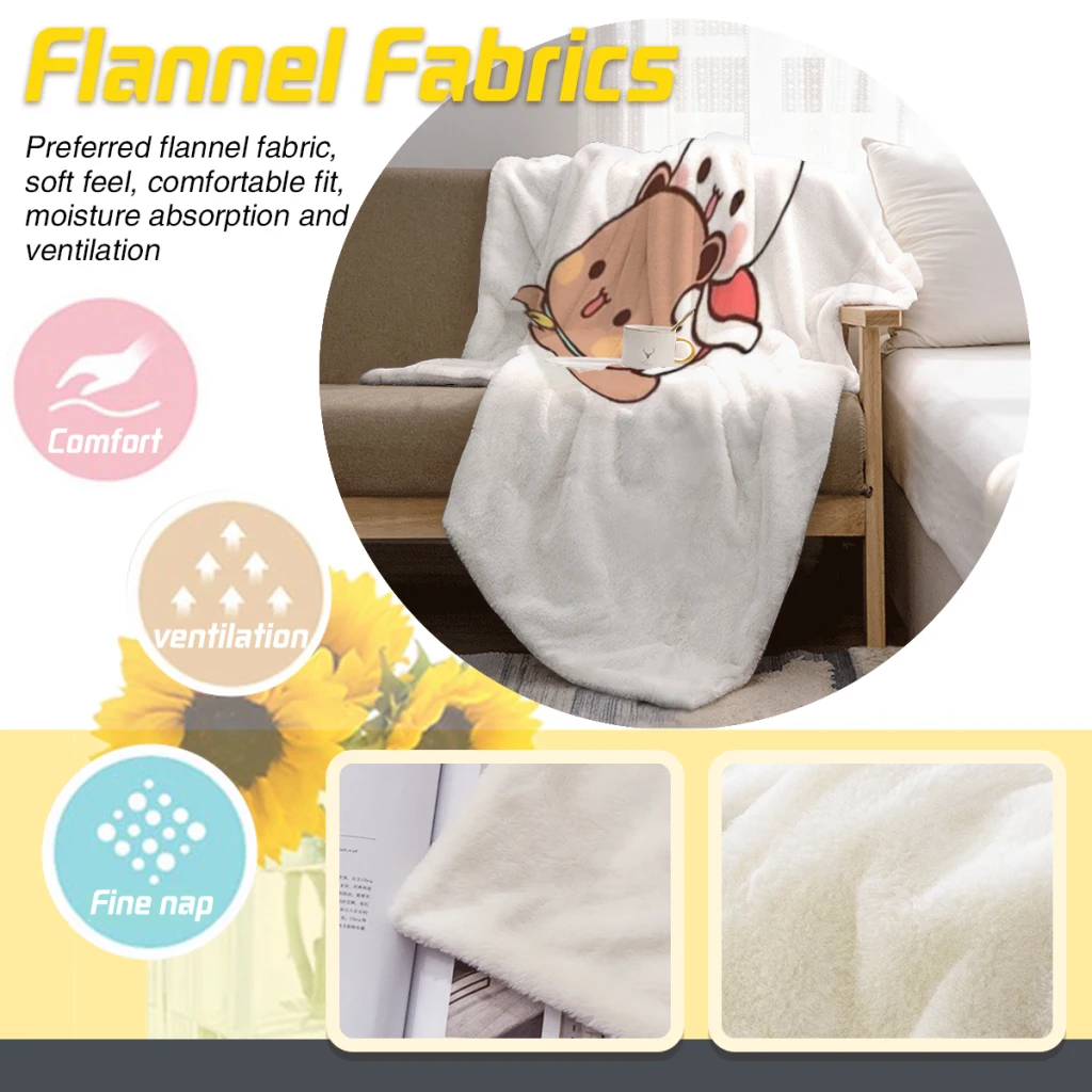 Одеяло Bear and Panda Bubu Dudu с фланцем портативный супер мягкий плед для домашнего и