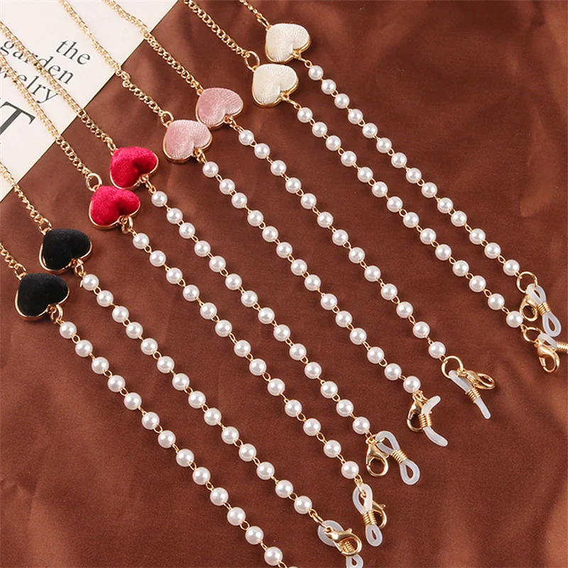 

Women Glasses Chains Pearl Mask Lanyard Holder Sunglasses Chain Strap Neck Cord