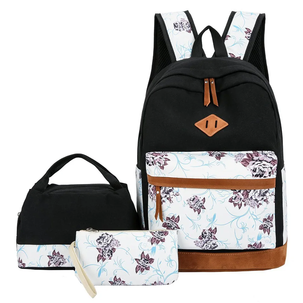 

3pcs Korean schoolbag female student backpack large capacity fashion backpack computer bag femal school backpack school bags