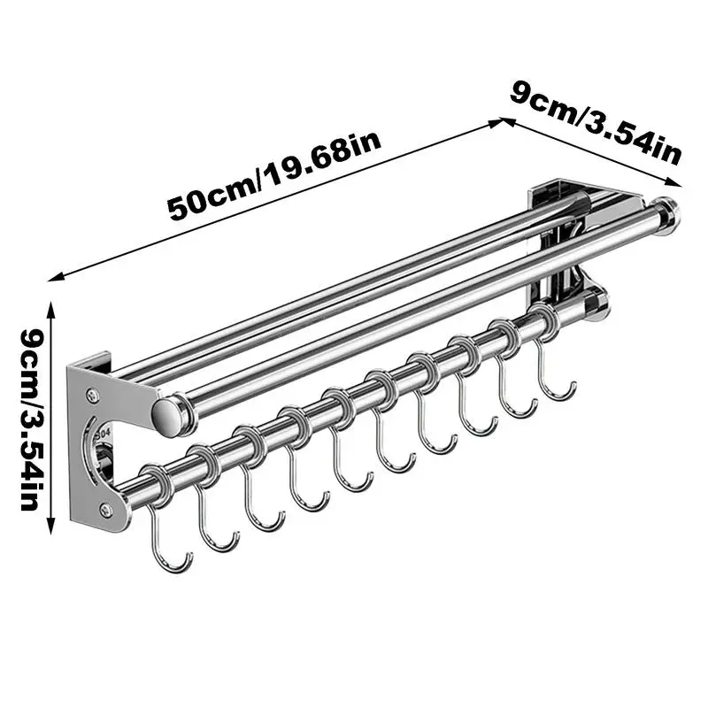 Полка для кухонной утвари Настенное крепление Держатель резака из нержавеющей