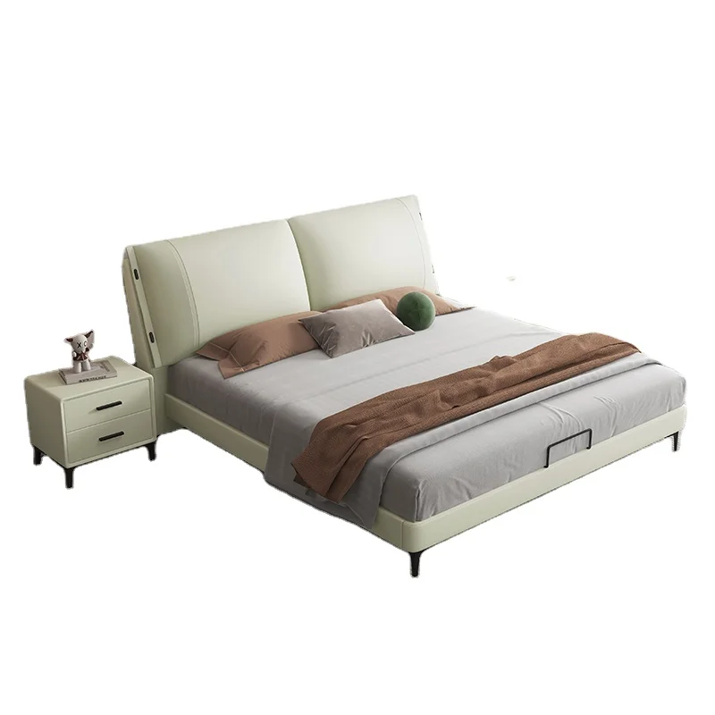 Royal Bedroom Set Upholstered Storage Queen King Size Plywood Bed Frame