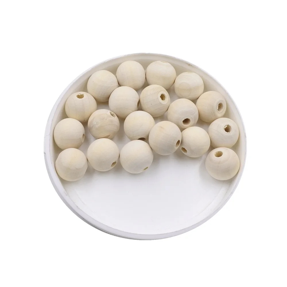 10 шт. бусины из натурального соснового дерева 20-30 мм деревянные ручной работы для