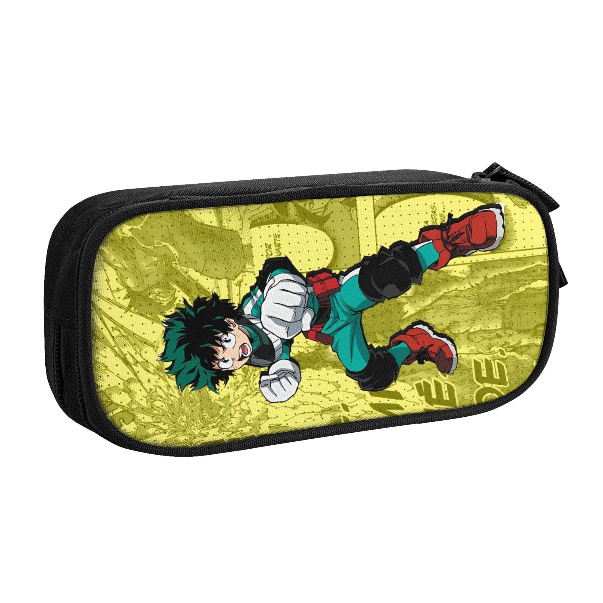 Фото Пенал Custom Kawaii My H-Hero Academia для девочек и мальчиков, большой вместимости, с изображением Изуку Мидории, школьные принадлежности №1