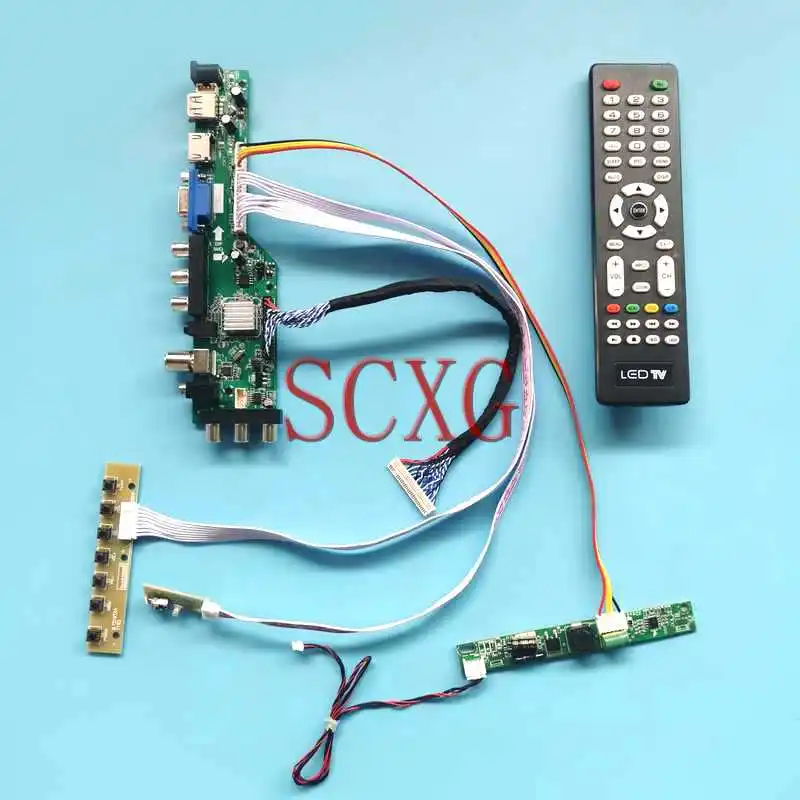 

LCD Monitor Matrix DVB Controller Board Fit M238HAN01.0/1/2/3 23.8" LVDS 30 Pin DIY Kit HDMI-Compatible VGA 1920*1080 USB AV RF