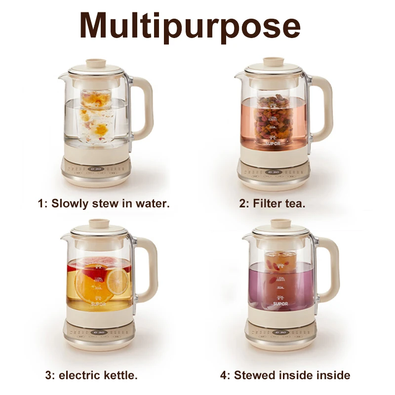 SUPOR Многофункциональный горшок для здоровья 1 5 л Электрический чайник из