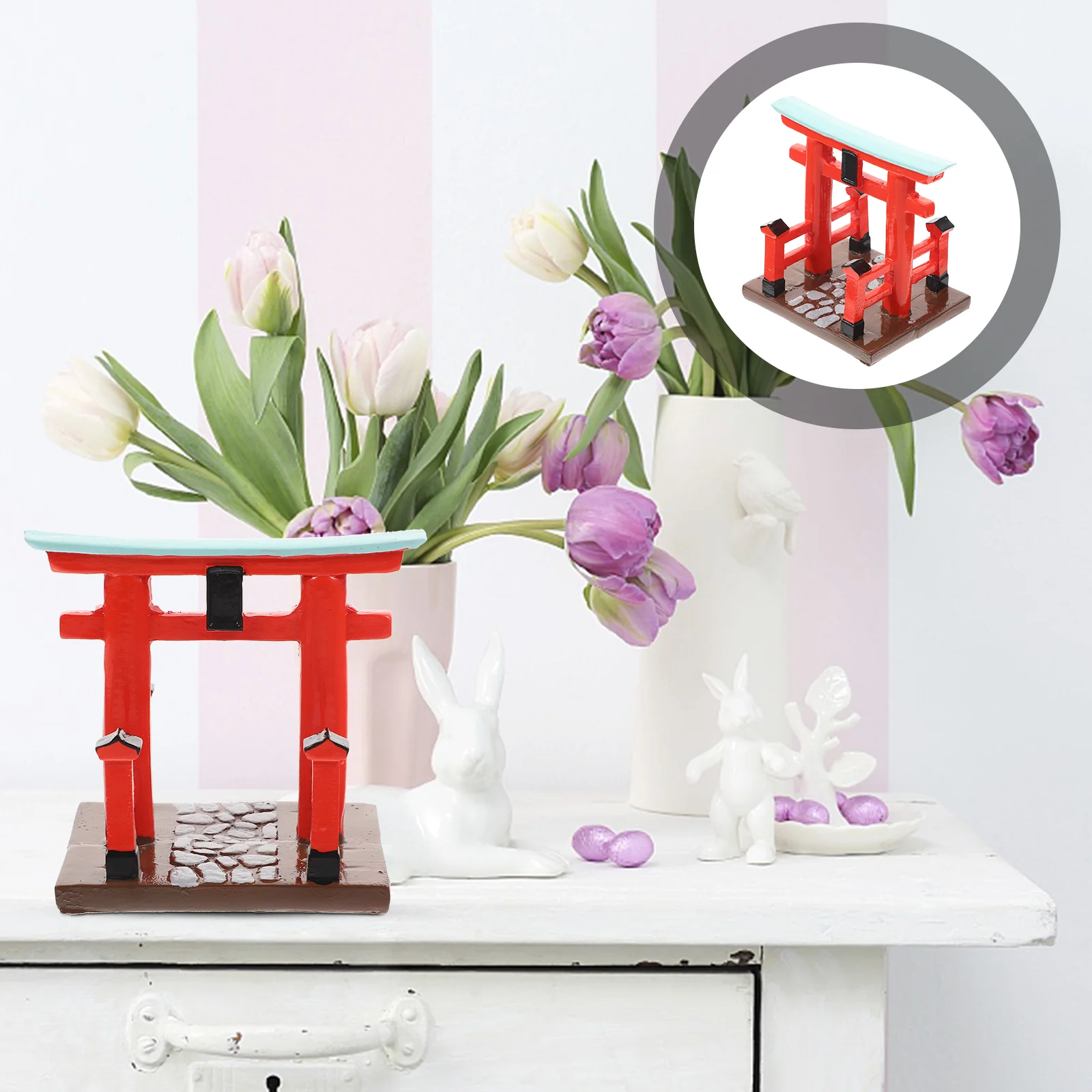 Аксессуары для ворот Torii мини-декор с птицами украшения из смолы модели