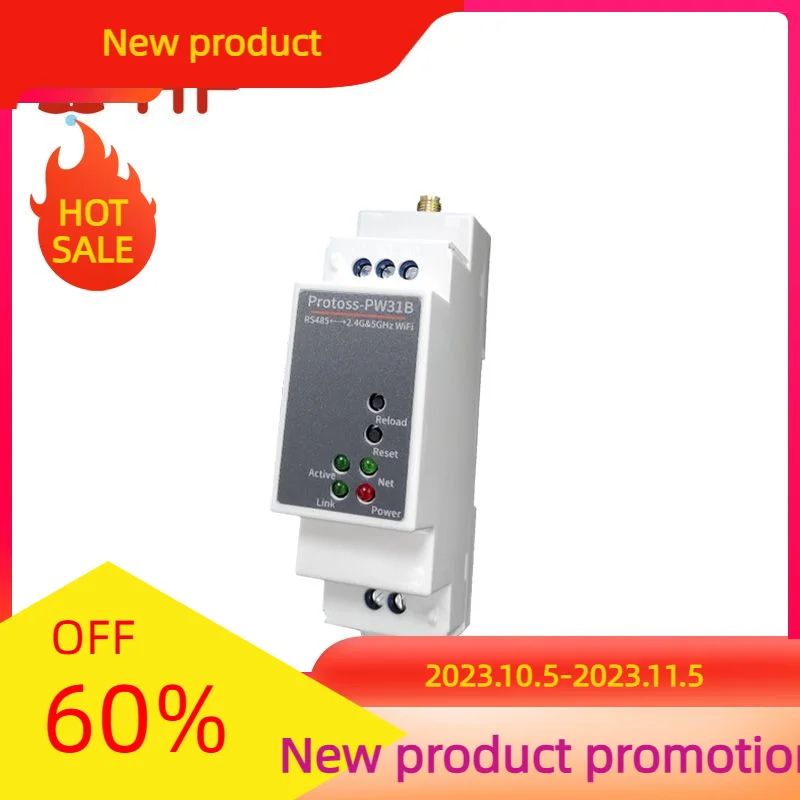 

DIN-рейка с последовательным портом RS485 на 2.45 5G WiFi преобразователь сервера PW31B AC110V ~ 220V или DC поддержка Modbus TCP к RTU MQTT