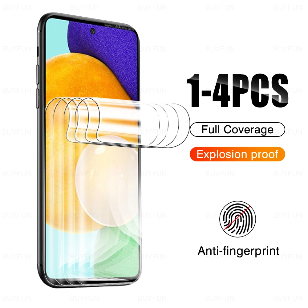 

4 шт./3 шт./2 шт./1 шт. гидрогелевые пленки для Samsung Galaxy A52 4G 5G A51 A53 A50s A70s A71 A72 A73 A7 A8 plus A80 A90 A91 мягкий чехол