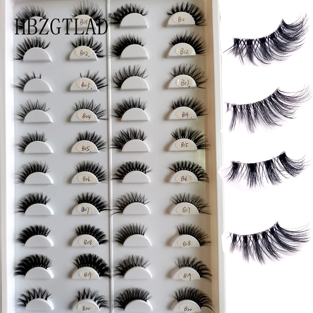 

Transparent Stems Half Eyelashes 3D Mink Lashes Fluffy Soft Wispy Natural Makeup Eyelash Extension Reusable Mink False Eyelashes