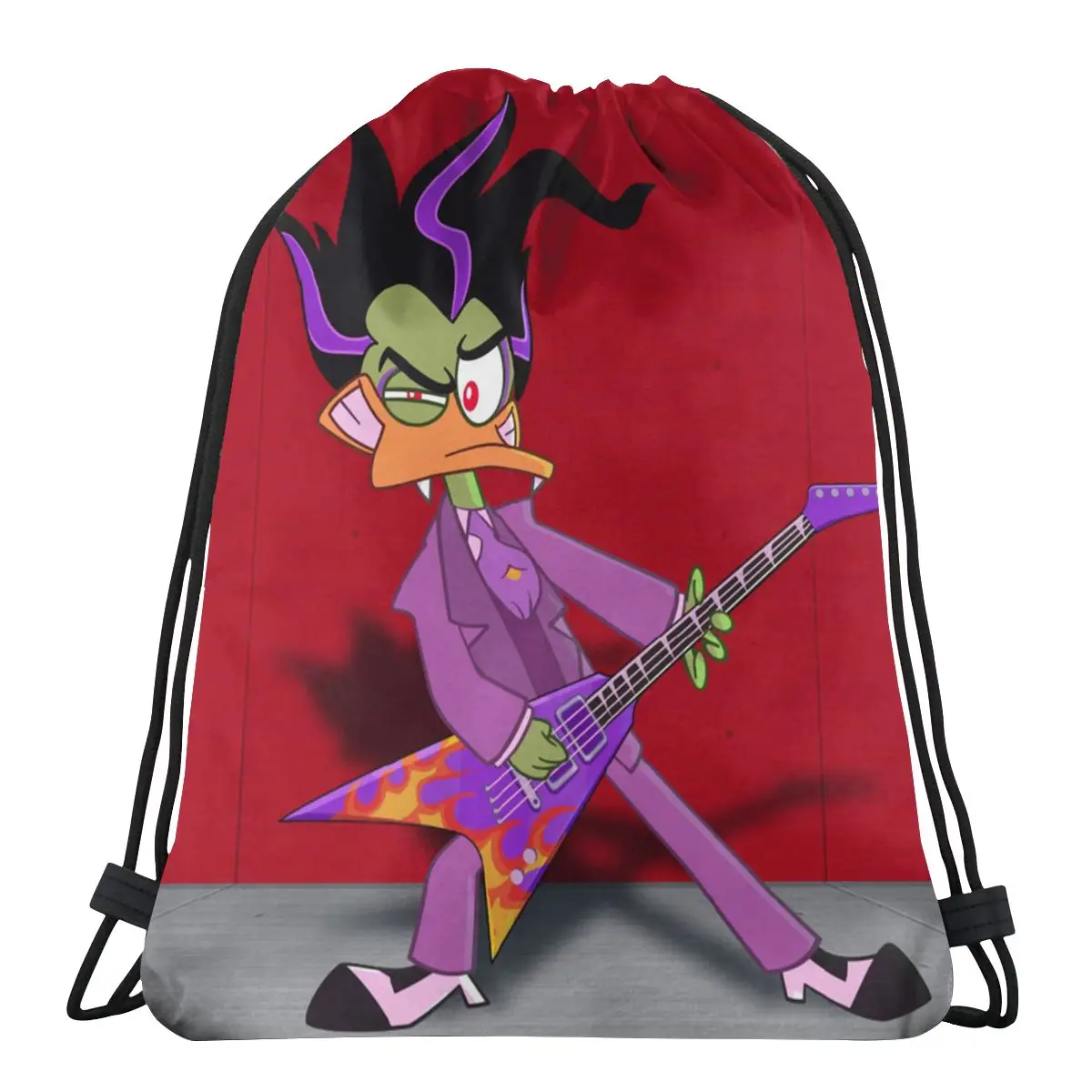 

Rock Count Duckula Adventure Cartoon Print Drawstring Storage Backpack Teenager Travel Bag Multi-function Pocket
