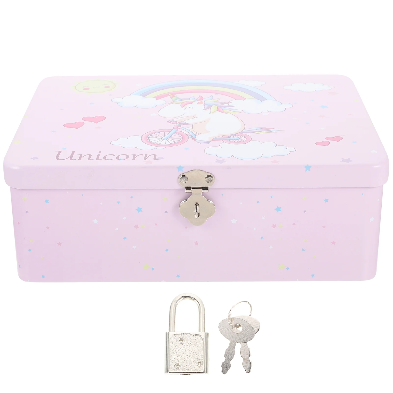 

Box Tin Lock Storage Case Metal Keepsake Tins Decorative Tinplate Container Tea Containers Candy Boxes Jewelry Empty Treasure