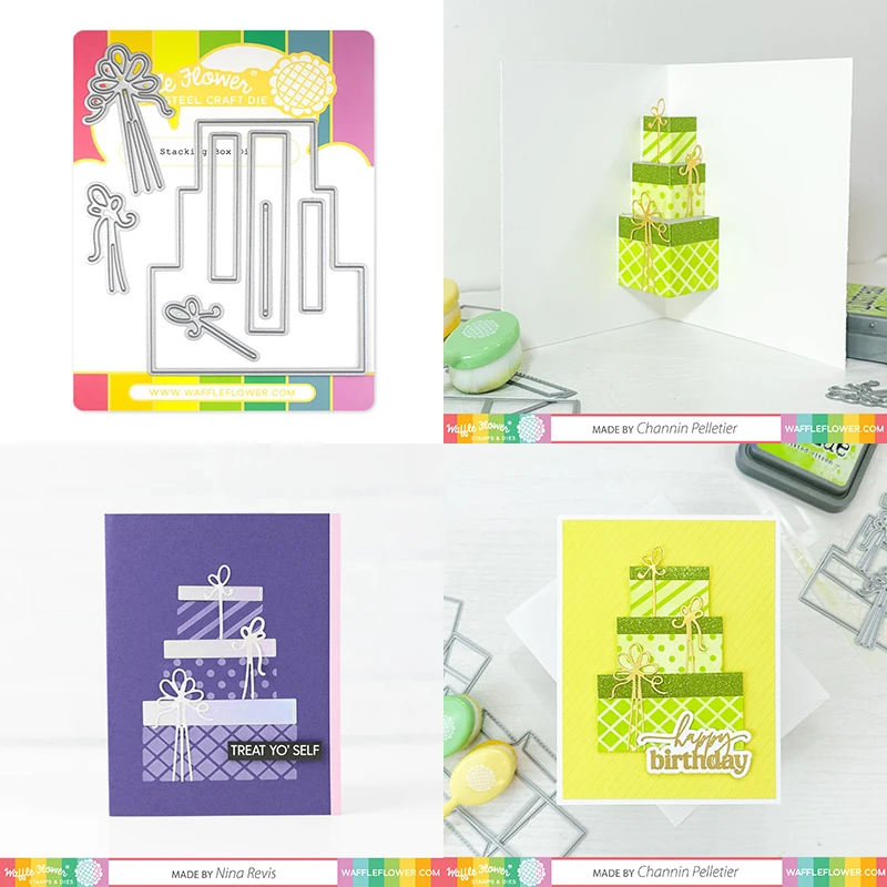 

2023 New Stacking Box Stencil Metal Cutting Dies For DIY Craft Making Paper Greeting Card Scrapbooking