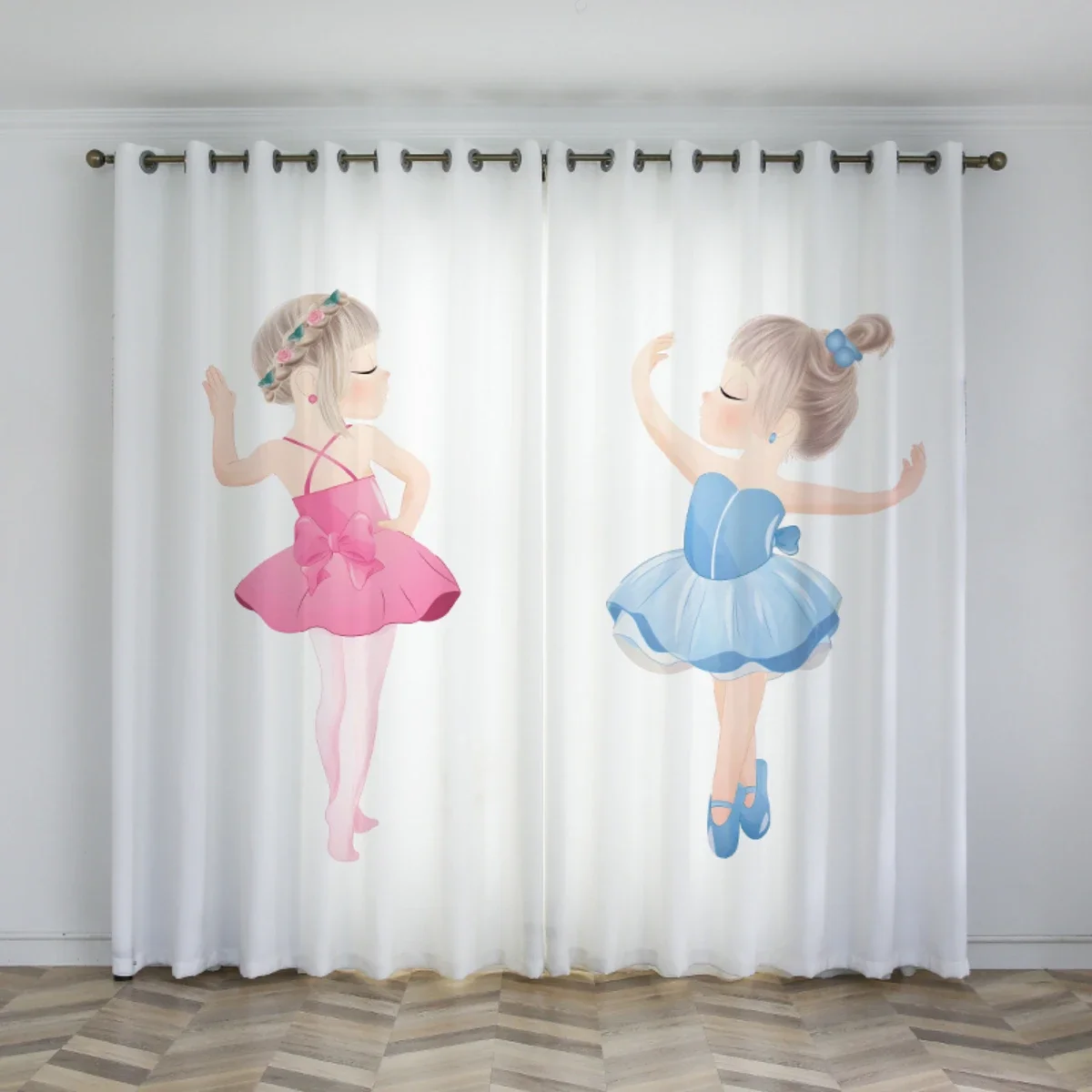 Занавеска для спальни девочки детская комната Розовая Принцесса симпатичная