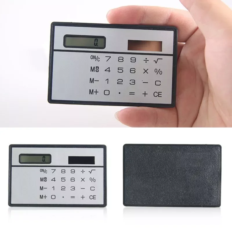 Credit Card Cheap Solar Power Pocket Calculator Novelty Small Travel Compact wholesale | Calculators