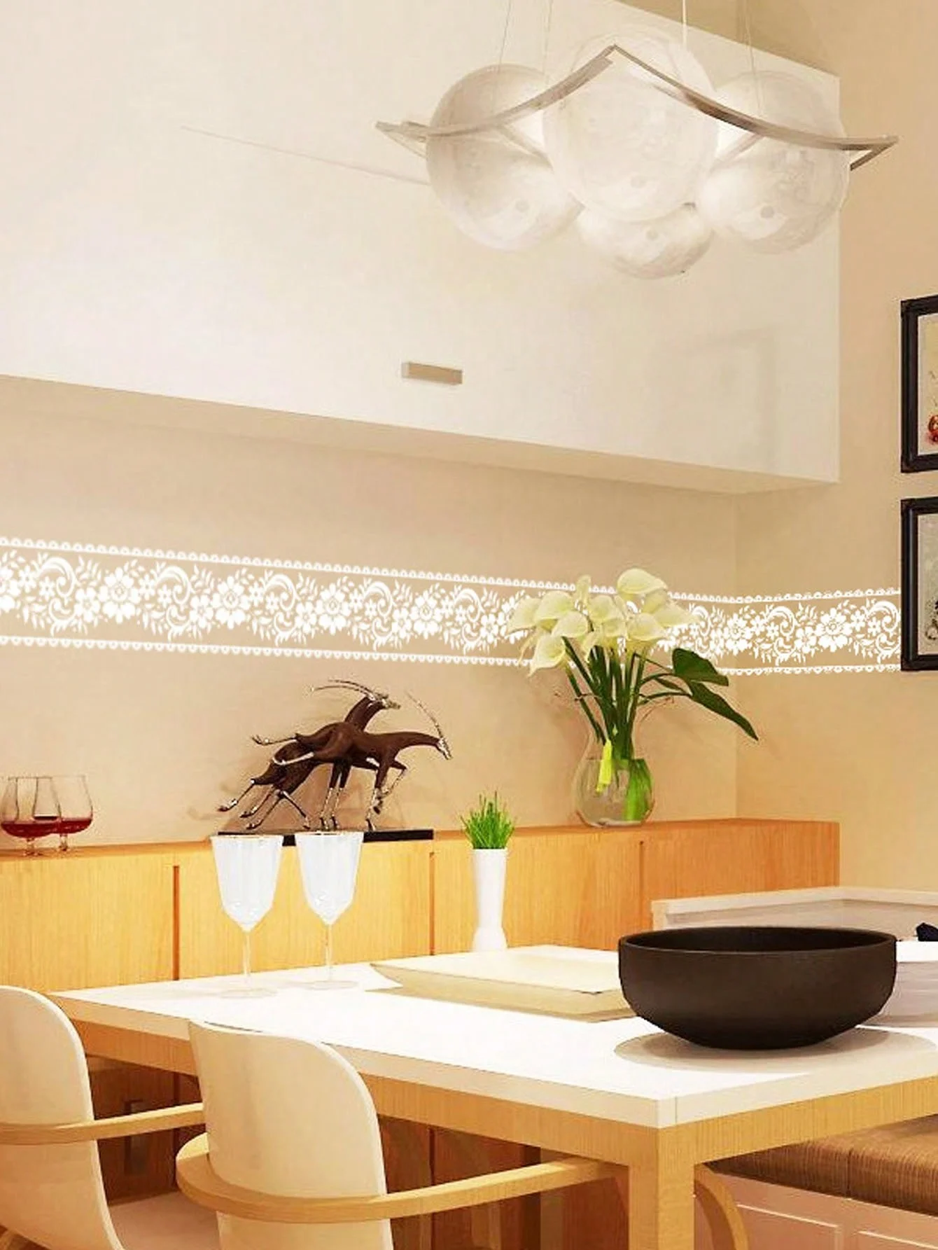 1 рулон наклеек для обоев Прозрачная Кружевная наклейка на окно самоклеящиеся