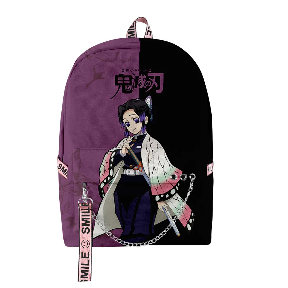 

Hip Hop School Bags Anime Demon Slayer Kimetsu no Yaiba Bags 3D Print Oxford Waterproof Notebook multifunction Backpacks