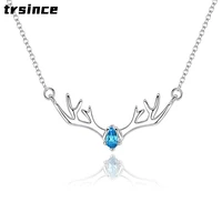 christmas theme antler necklace female small elk clavicle chain choker simple fashion jewelry for girlfriend