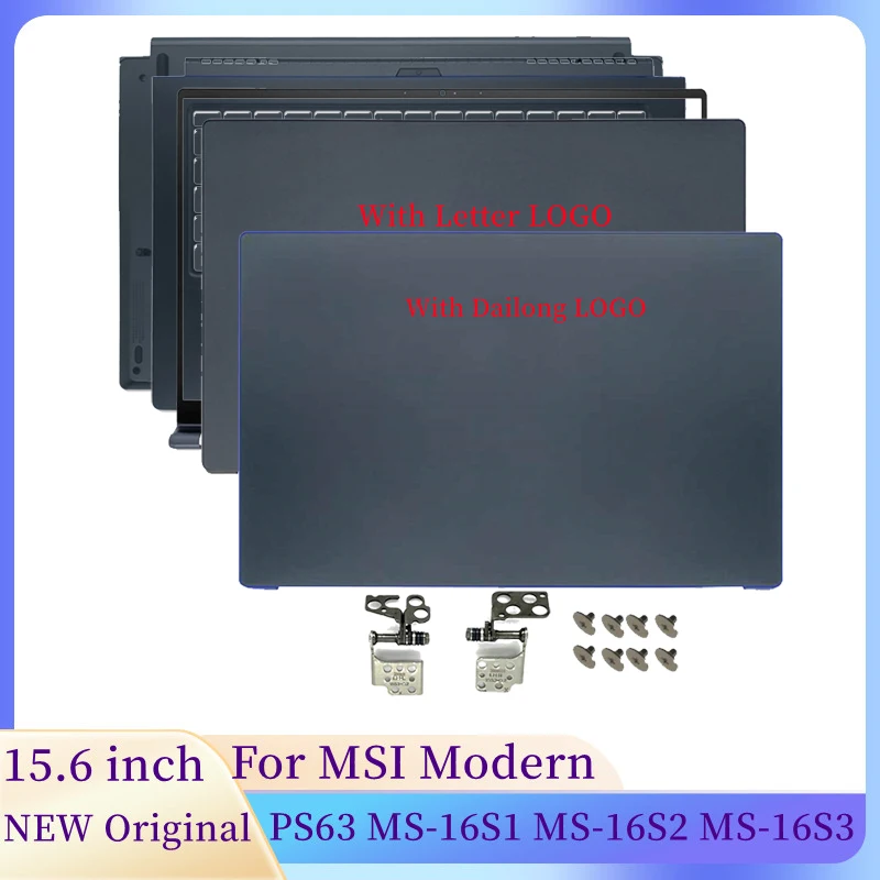 

Новинка, синяя рамка для ноутбука, фоторамка для MSI PS63, фотография, задняя крышка для ноутбука с ЖК-дисплеем/передняя рамка/петли/Упор для рук/Нижняя фоторамка