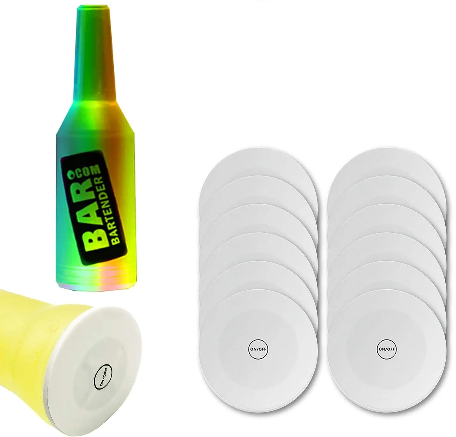 

36pcs 3mm 4LEDs Flash Light Bulb Led Bottle Cup Mat Coaster LED Glorifier mini Glow sticker Club Bar Party Decoration-