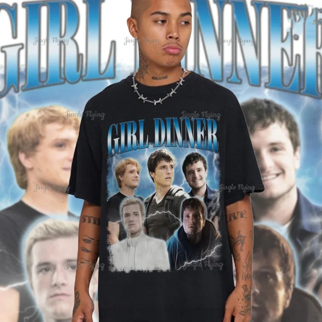 Рубашка Josh Hutcherson Bootleg рубашка для ужина девочек с рисунком в стиле ретро 90-х годов