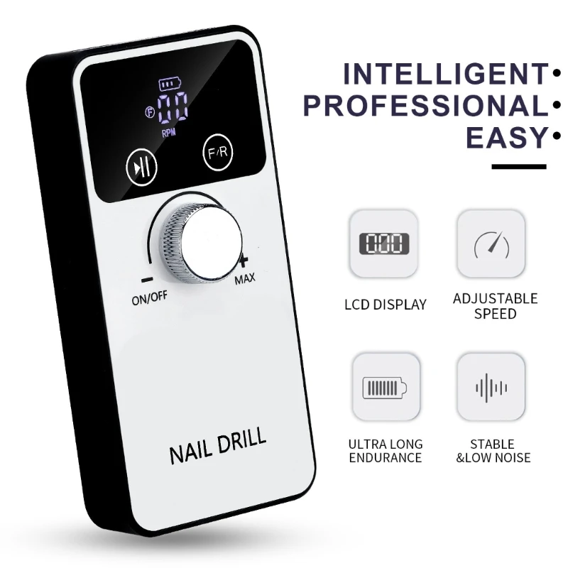 Набор электрических сверл для ногтей RXJC 45000 об/мин машина сверления с низким