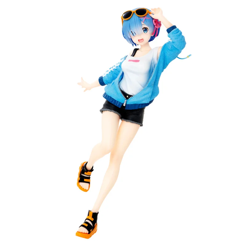 

Оригинальная милая фигурка аниме Taito Re Zero Start Life в другом мире Rem Summer Sport Ver. Фигурка из ПВХ, модели кукол, игрушки