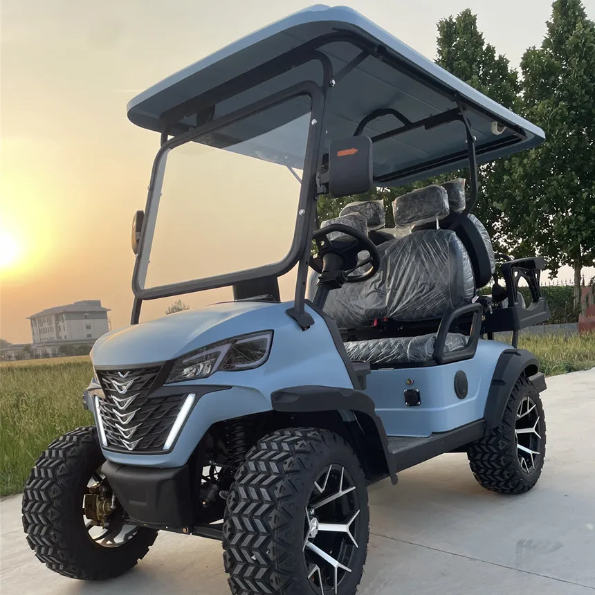 Новая 4-колесная электрическая тележка для гольфа заводская цена 6-местная