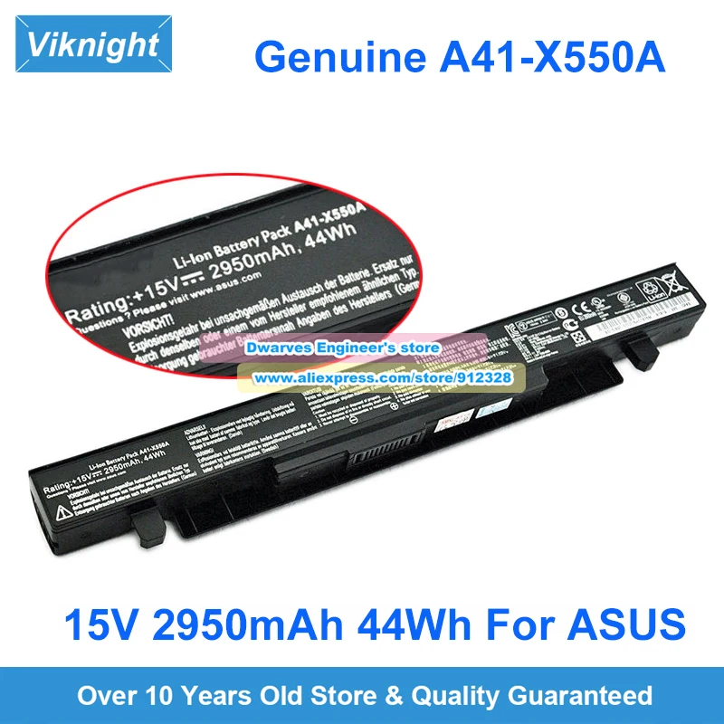 Оригинальный аккумулятор A41-X550A 15 В 2950 мАч 44 Втч для ASUS A450 A450CA A550C A550LB A550X F550LA F550LC F552E