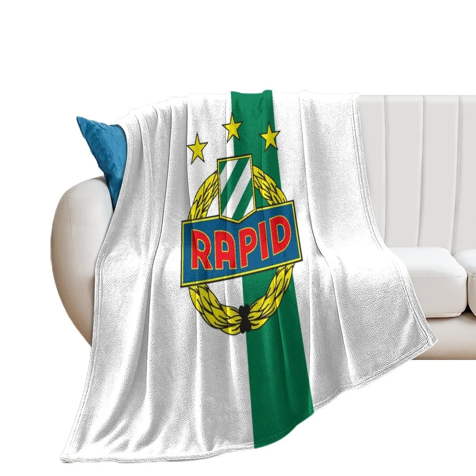 Фото Вентиляторы футбола Rapid Wien, ультраса хулиганы, Австрия, большое одеяло, очень большое одеяло для декоративного дивана, теплые зимние одеяла №1
