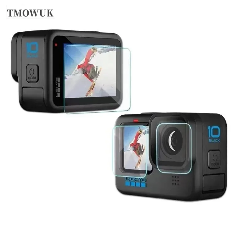 Фото Защитная пленка Privacy Elite для GoPro Hero12 11 10 9 - закаленное стекло 9H, защита от пожелтения, полное покрытие (передняя/задняя панель) с антибликовым покрытием №3