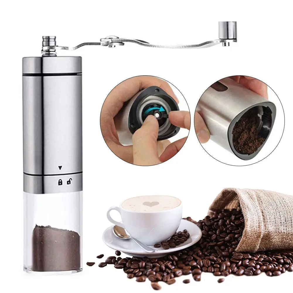 

Кофемолка ручная из нержавеющей стали с регулируемой ручкой