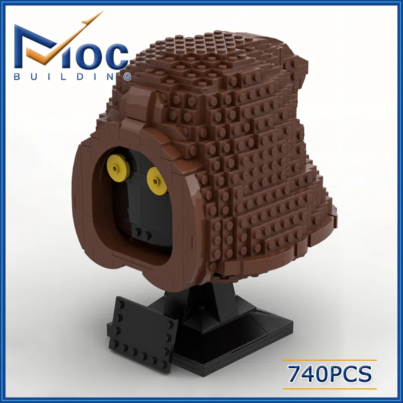 

Star Movie Technology Bricks Jawa Bust Figure Moc Hunters Helme Building Blocks Collection Boys Toys DIY Assembled Model