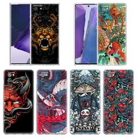 case for samsung galaxy note 20 ultra 5g 10 lite plus 8 9 a70 a50 a01 a02 a30 clear cases cover japanese style art samurai