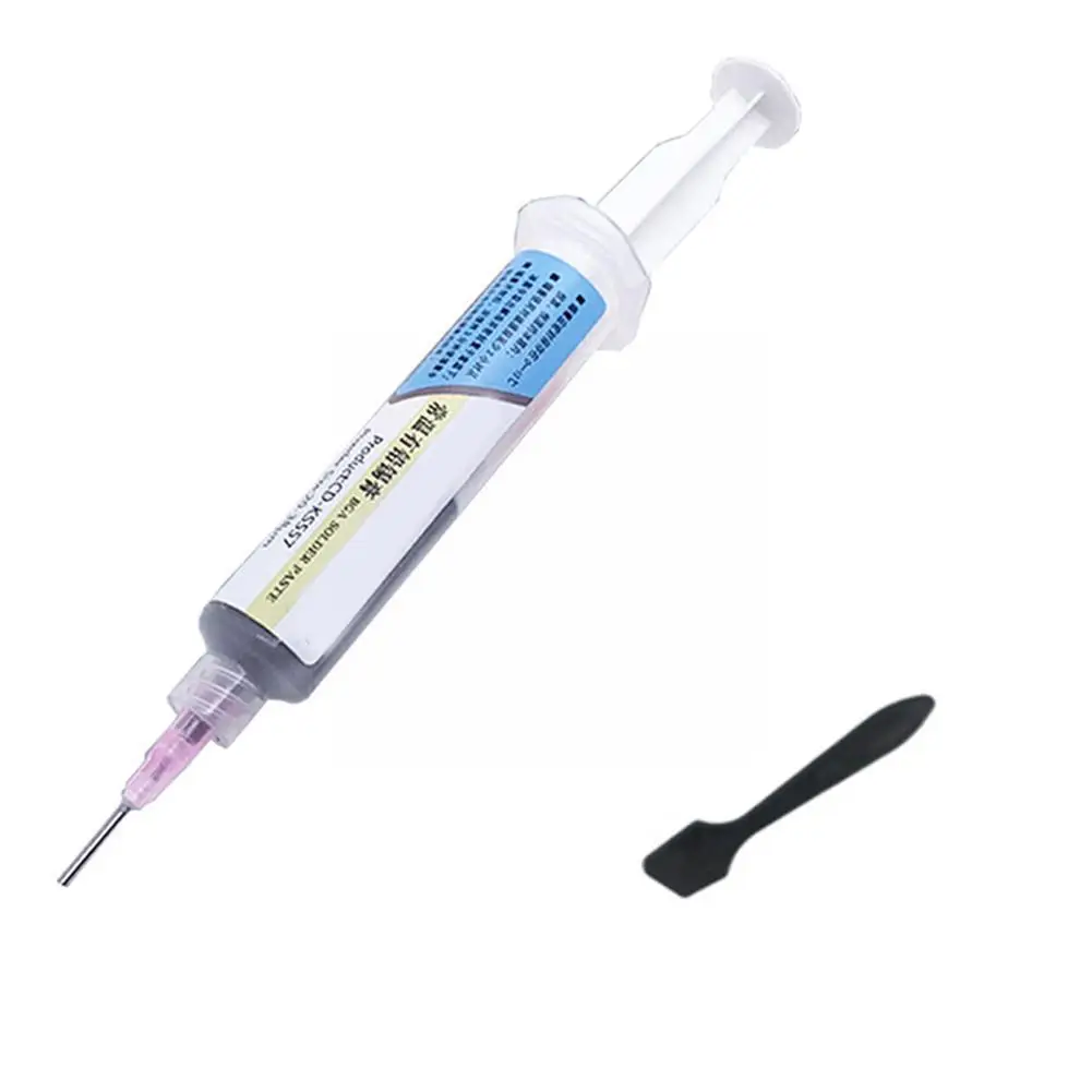 

10cc Tin Solder Paste No-clean Leaded Sn63/pb37 Syringe Point Liquid Pcb Tin 183℃ Flux Smd Soldering Melting Bga Scraper Wi J0n8