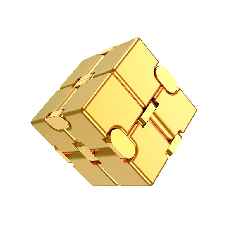 Металлический куб Infinity Cube антистресс алюминиевый сплав легкая в использовании