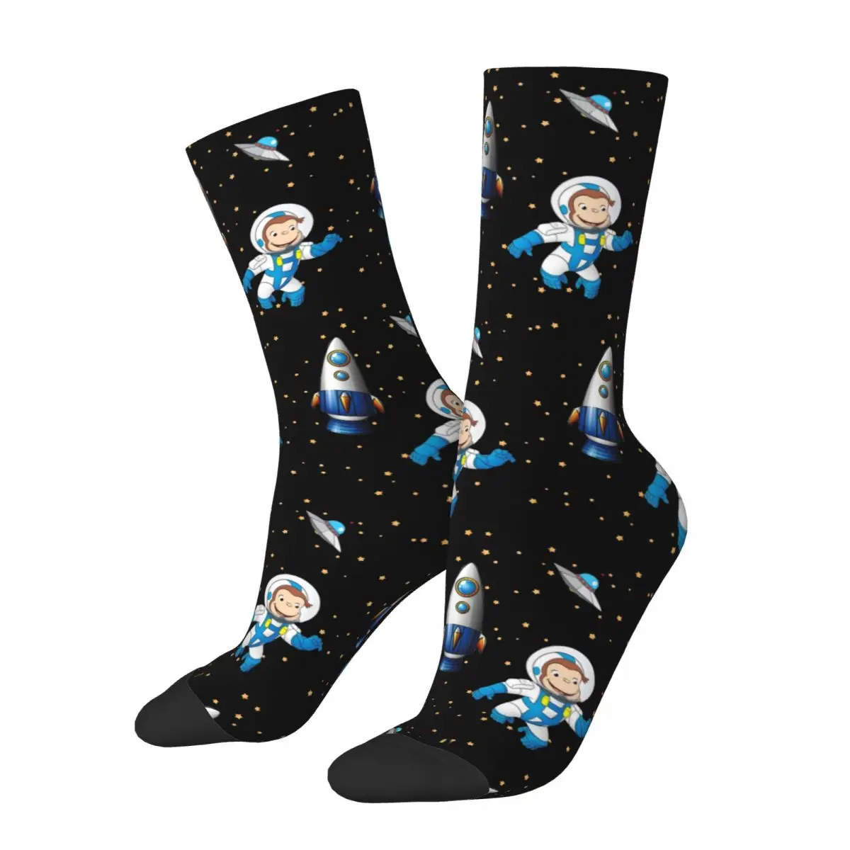 

Новые Мультяшные носки, новинка, Джордж, любопытная обезьяна, астронавт, удобные Мультяшные космические детские носки