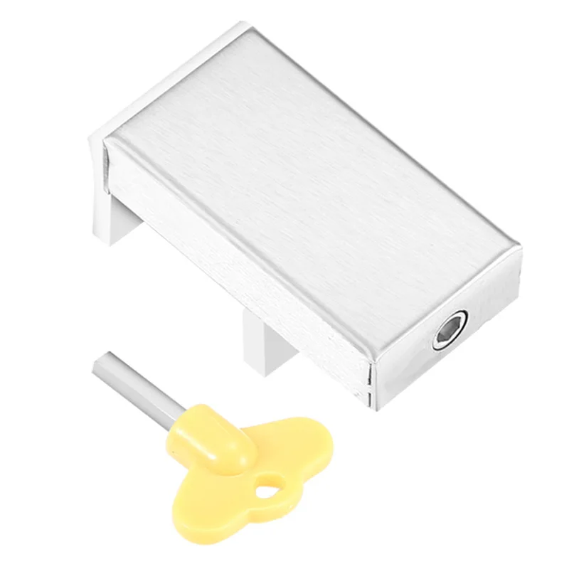

Double keyhole punch-free window limiter stainless steel window lock aluminum alloy sliding door child protection artifact